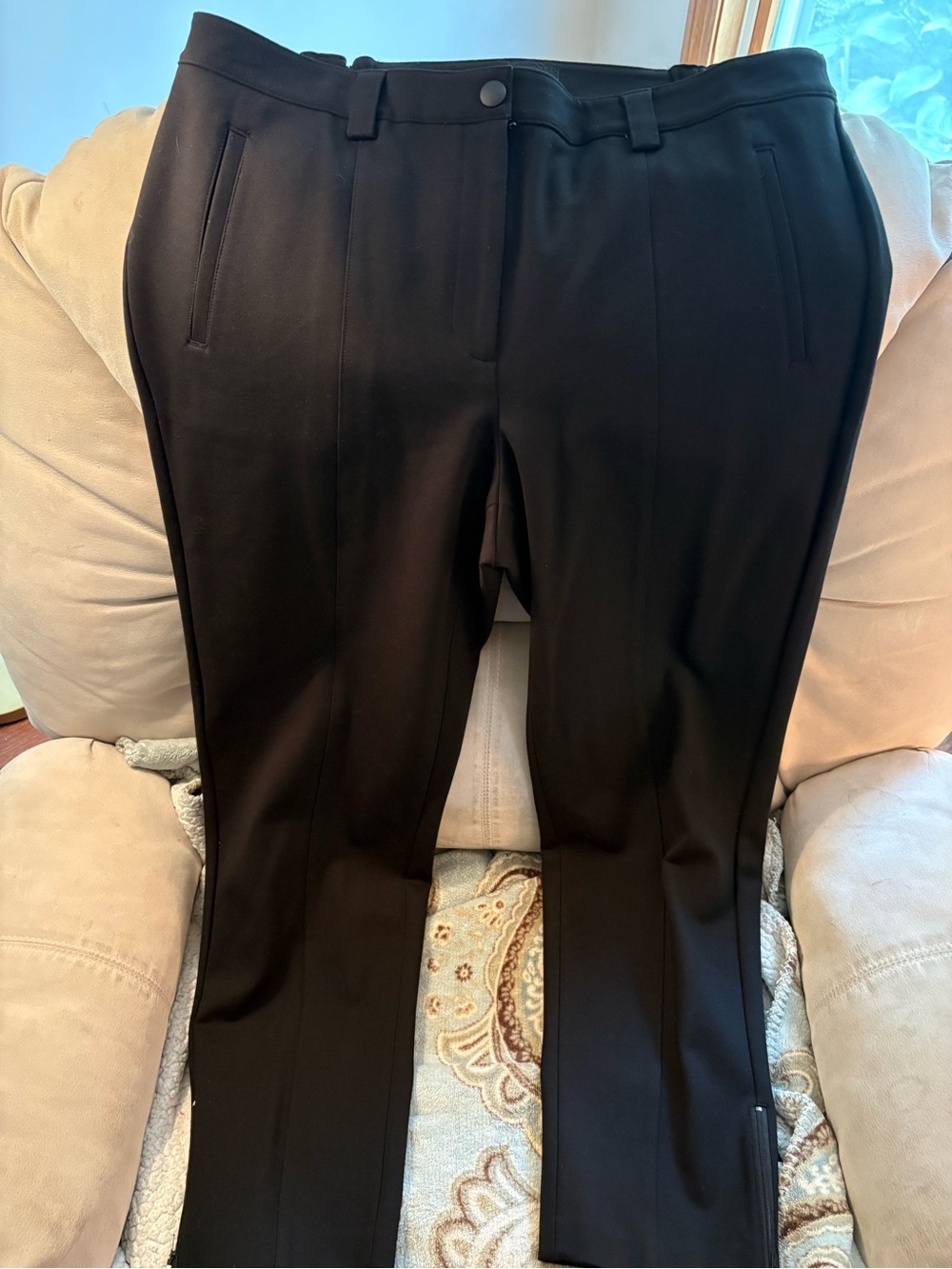 Talbots Black Straight-Leg Dress Pants